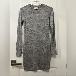 Aritzia | Wilfred Free Grey Long Sleeve Knit Dress, S